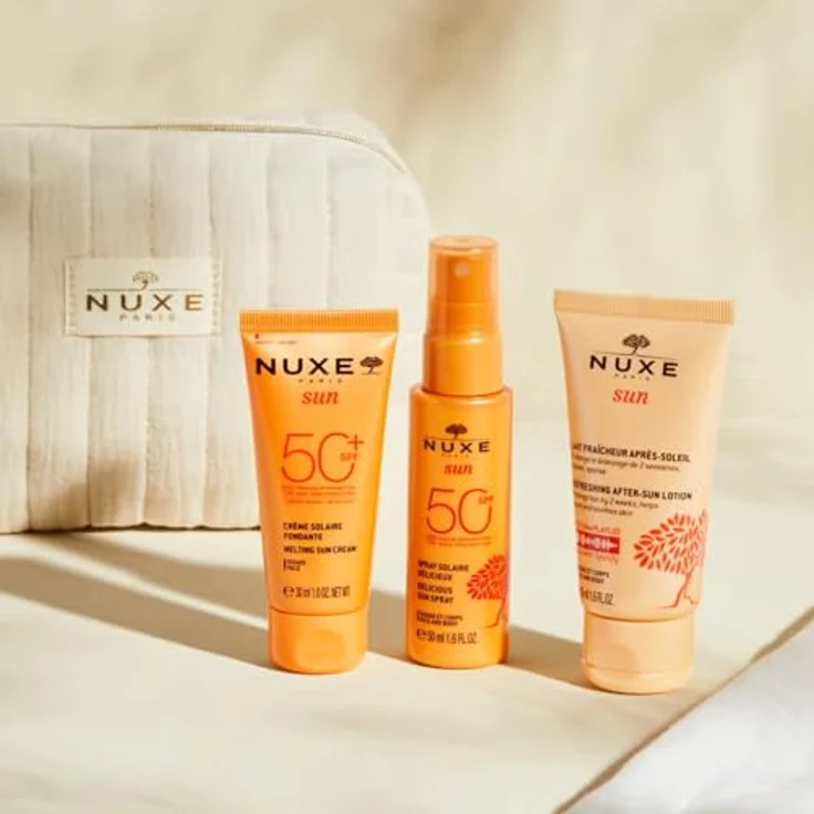 Nuxe Sun Kennenlernset 2025, Bodylotions mit SPF 50, 3 x 50 ml, recycelte Tragetasche – Bild 2