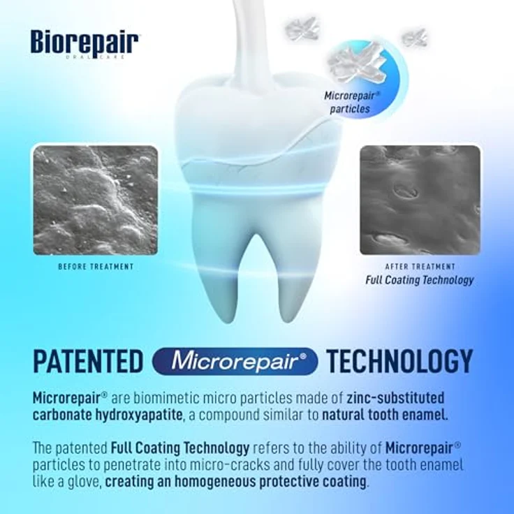 Biorepair Plus Sensitive Teeth Zahnpasta für empfindliche Zähne, 75 ml, stärkt Zahnschmelz und reduziert Empfindlichkeit – Bild 3