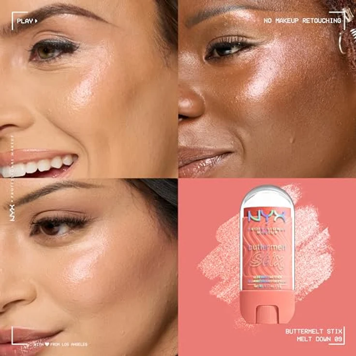 NYX PROFESSIONAL MAKEUP Buttermelt Stix Glow Boosting, samtiger Highlighter mit bis zu 8h Halt, 14 Farbvarianten – Bild 2