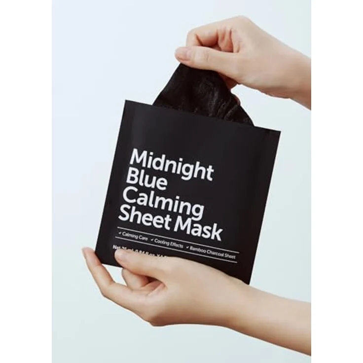 Klairs Midnight Blue Calming Sheet Mask, Beruhigende Tuchmaske mit feuchtigkeitsspendender Wirkung, 25 ml – Bild 4