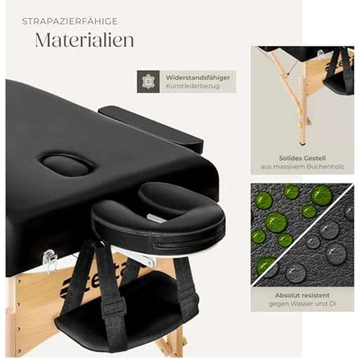 TecTake Massageliege Massagestuhl, 3 Zonen Massageliege – Bild 9