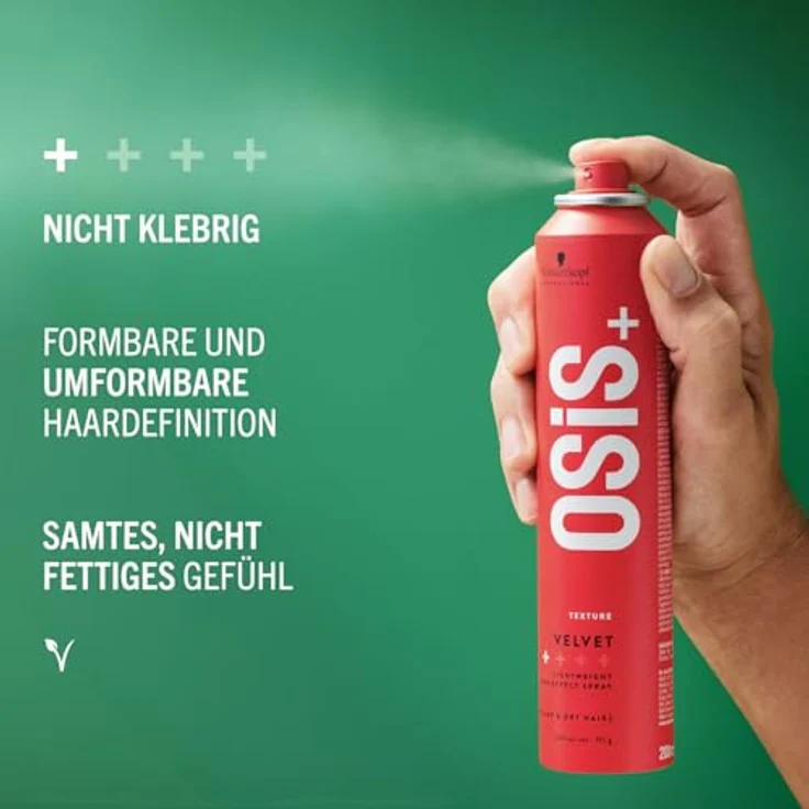 Schwarzkopf Professional OSiS Velvet Wachs Effekt Haarspray Sanfte Definition Textur Natürlicher Glanz Leichter Halt 200 ml – Bild 4