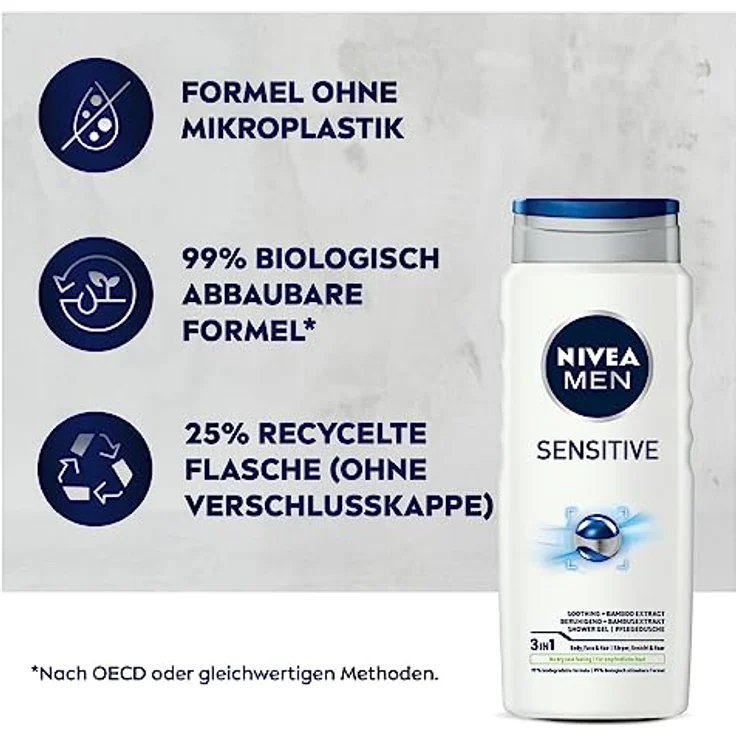 NIVEA MEN Pflegedusche Sensitive Duschgel 500 ml – Bild 2
