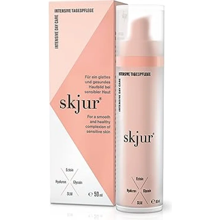 SKJUR intensive Tagespflege mit Ectoin, Glycoin, Hyaluron und SLM, vegane skincare, 50ml – Bild 1