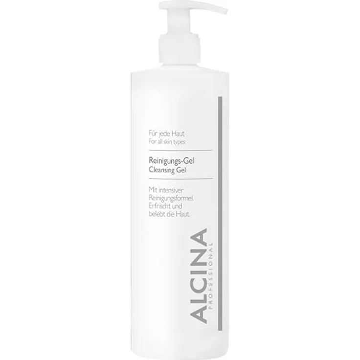 ALCINA Reinigungs-Gel, 500 ml, für jede Haut, erfrischend, mit Zink & Aloe Vera, intensive Reinigung, klares Hautgefühl