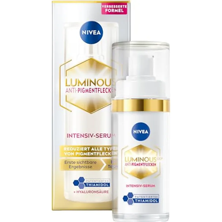 NIVEA Cellular Luminous630 Anti-Pigmentflecken Intensiv-Serum, Feuchtigkeitsserum für Damen, 30 ml, zur Minderung von Hyperpigmentierung