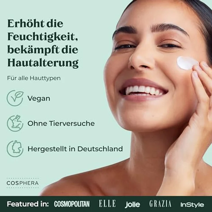 Cosphera Hyaluron Performance Creme 50 ml mit feuchtigkeitsspendender Wirkung für trockene Haut – Bild 4