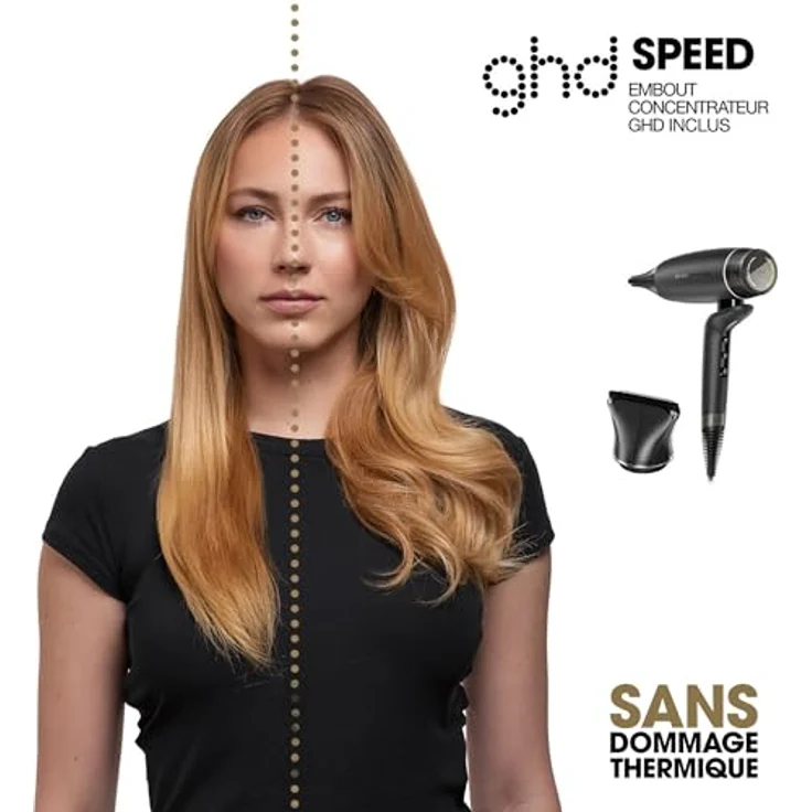 ghd Haartrockner speed, mit Halo™-Technologie, 4 Temperatur- und Geschwindigkeitsstufen, Cool-to-Touch, Schwarz – Bild 3