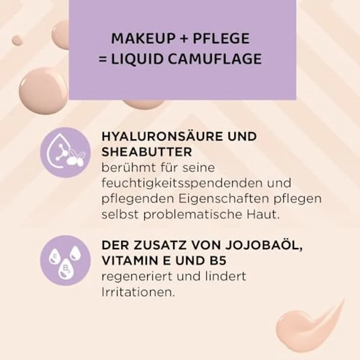 Eveline Cosmetics Liquid Camouflage, Wasserdichter Concealer mit Hyaluronsäure, Farbton 04, 7ml – Bild 5