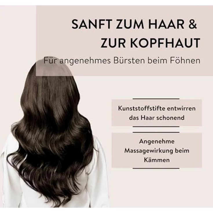 Parsa Beauty Haarbürste Trend Line Föhnbürste Mit Kunststoffpins Schwarz – Bild 5