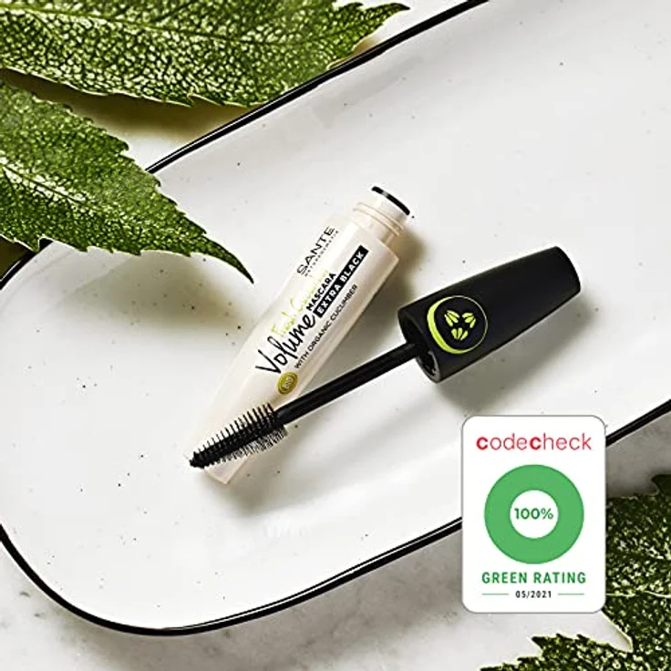 Sante Naturkosmetik Fresh Cucumber Volume Mascara, Wimperntusche mit Bio-Gurkenextrakt und Kegelbürste, 12 ml – Bild 5
