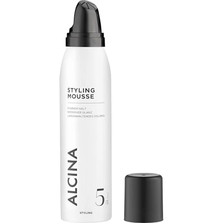 ALCINA Styling Mousse Aerosol, 150 ml, Schaumfestiger mit starkem, flexiblem Halt, mehr Volumen, Glanz & Geschmeidigkeit, für alle Haarlängen & Föhntechniken, mit Panthenol – Bild 2