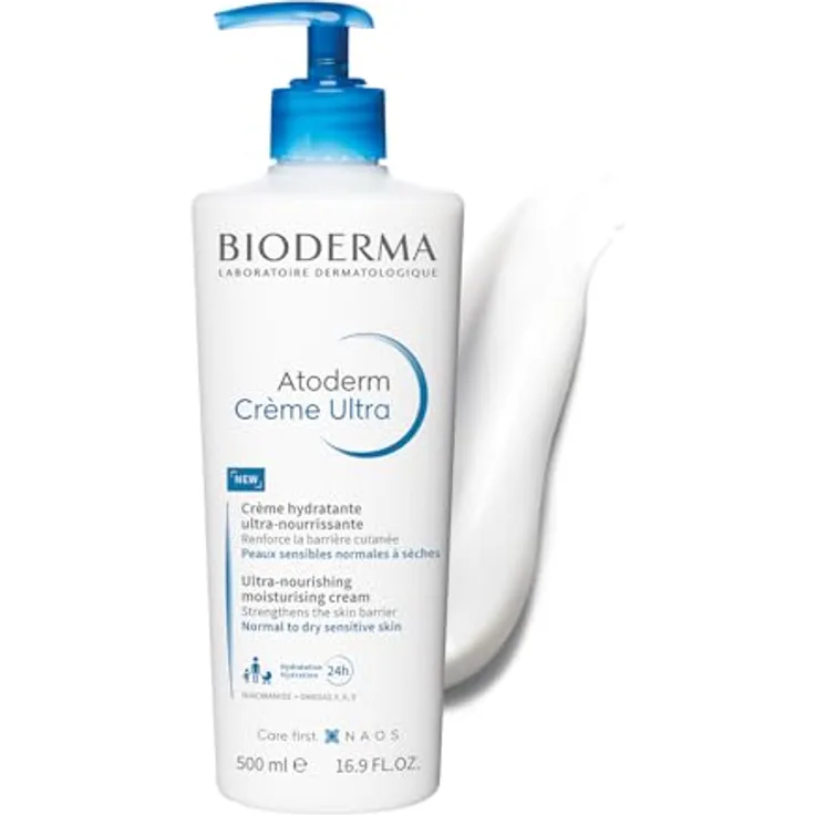 Bioderma Atoderm Créme Ultra, 500 ml, nährende Hautcreme für normale bis trockene empfindliche Haut, nicht parfümiert