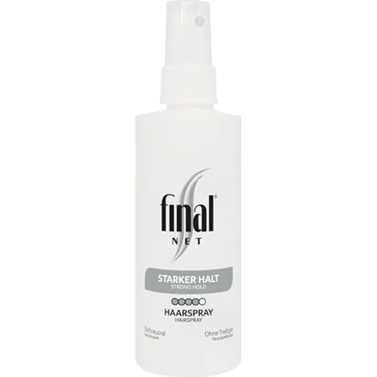 Final Net Starker Halt Haarspray, unparfümiert, Fixing Spray für alle Haartypen, 125 ml, nachfüllbar – Bild 1