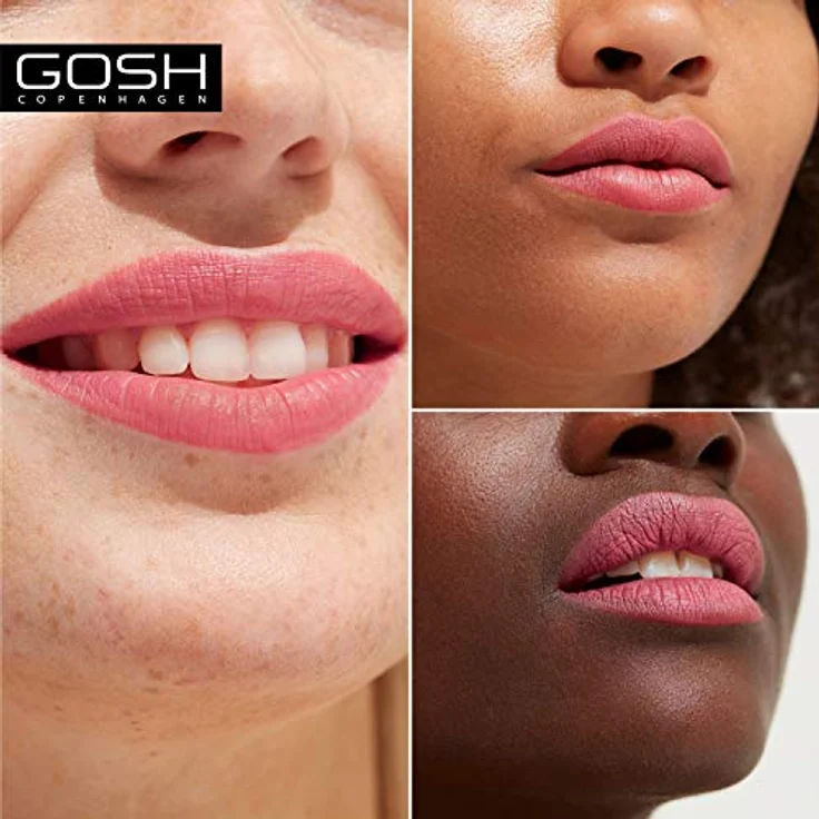 Gosh Copenhagen Luxury Rose Lips Lippenstift, feuchtigkeitsspendend, zarte Rosa-NUance, 4 g – Bild 3