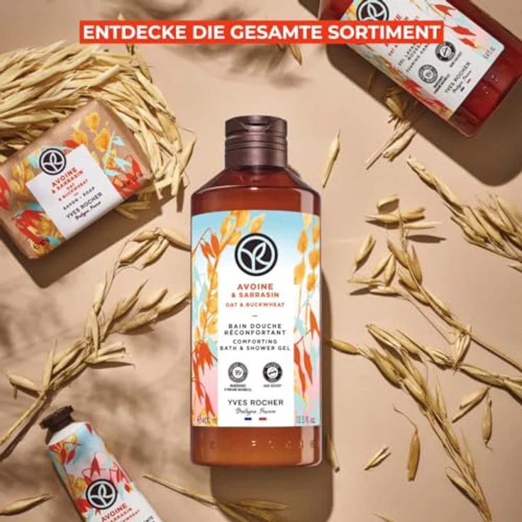 Yves Rocher Bain de Nature, pflegendes Duschgel Oat & Buckwheat, 400 ml, 95 % natürliche Inhaltsstoffe – Bild 4