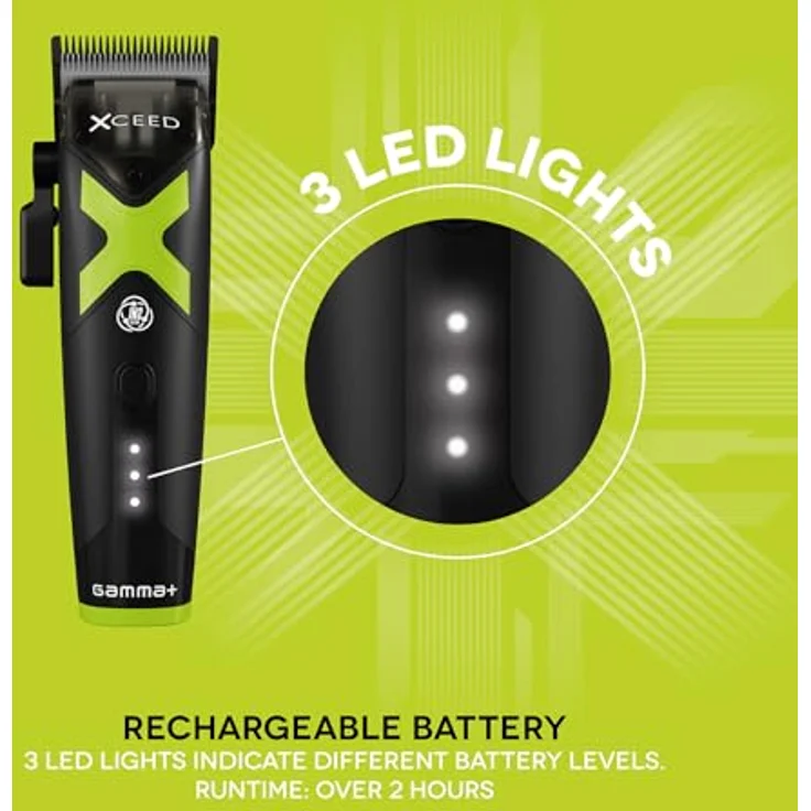 GAMMA+ Xceed Clipper, Haarschneider in Schwarz mit WEEE-Reg.-Nr. DE 97242559 – Bild 4