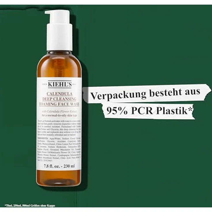 Kiehl's Calendula Deep Cleansing Foaming Face Wash, für Damen und Herren, 500 ml – Bild 8