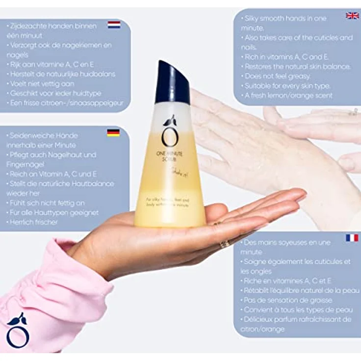 Herome 60-Sekunden Handpeeling (One Minute Scrub) - Natürliche Peeling Mit Pflegenden Ölen Für Hände, Nagelhaut und Nägel - 120ml. – Bild 5