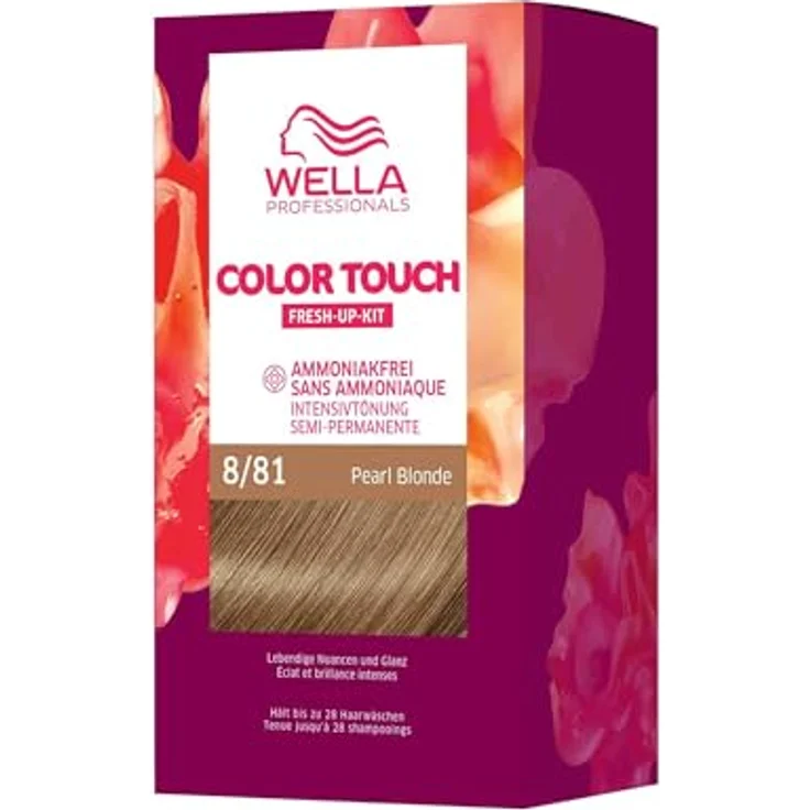 Wella Professionals Color Touch demi-permanente Haarfarbe ohne Ammoniak – Haarfärbemittel zur Farbauffrischung und Grauhaar-Abdeckung – Ansatz-Kit inkl. Haarmaske – 8/81 Pearl Blonde (130 ml) – Bild 1