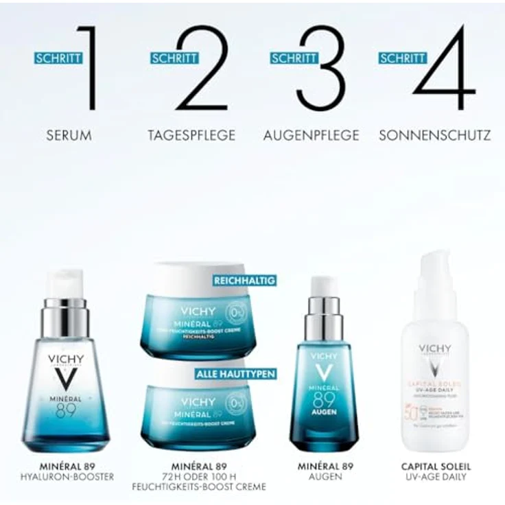 Vichy feuchtigkeitsspendendes Serum Mineral 89 mit Hyaluronsäure 30 ml, mit pflegender Wirkung – Bild 7