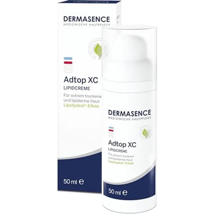 DERMASENCE Adtop XC Lipidcreme, 50 ml - Intensiv rückfettende Creme für extrem trockene Hautstellen - Mit Ceramiden und natürlichen Ölen