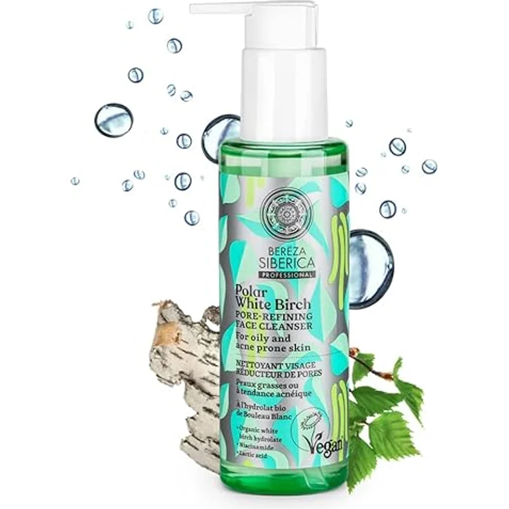 Natura Siberica Bereza Polar White Birch, Gesichtsreiniger mit antioxidativen Wirkungen, 145 ml – Bild 3