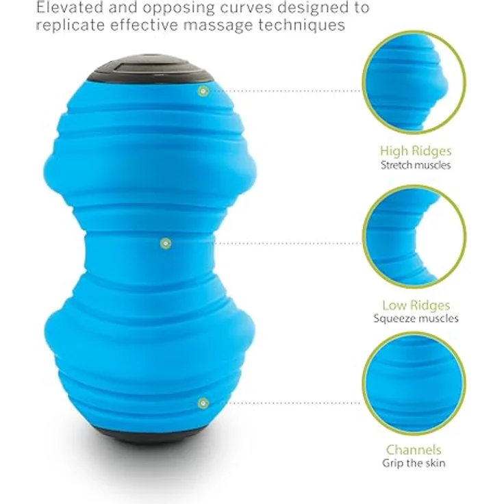 Trigger Point Charge Vibe, Vibrierender Schaumstoffroller zur Muskelentspannung, blau – Bild 3