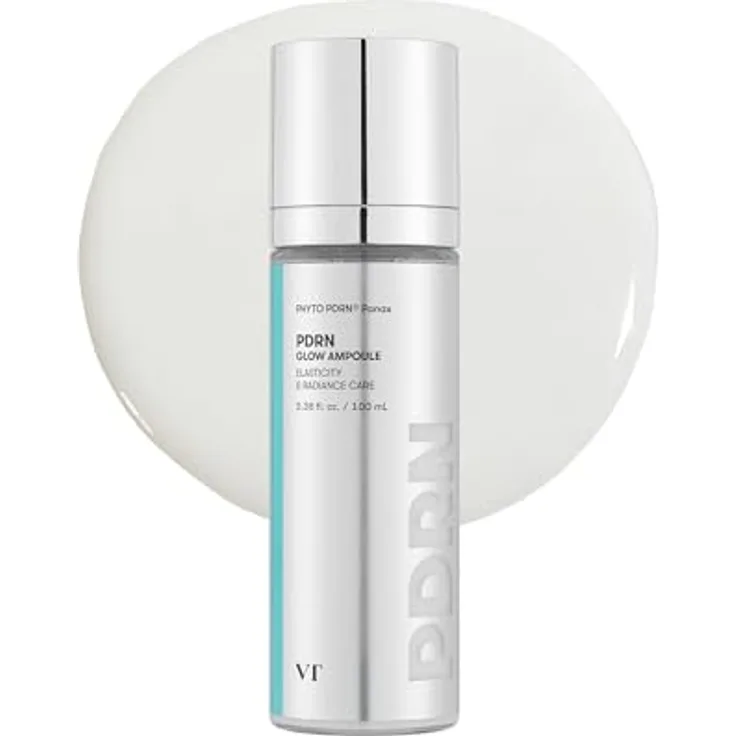 VT Cosmetics PDRN Glow Ampoule, Gesichtsserum für hydratisierte und strahlende Haut, 100 ml, mit Ceramiden und Niacinamid