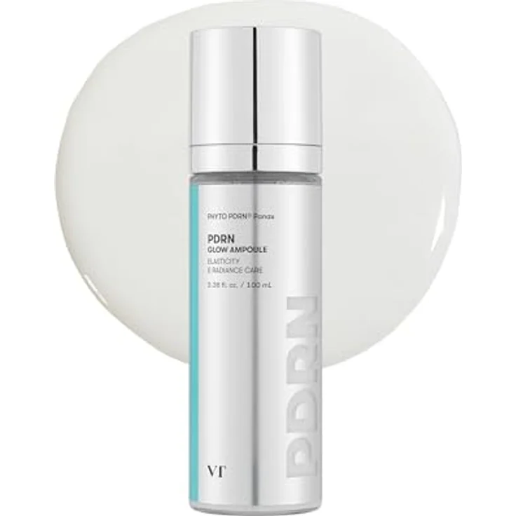 VT Cosmetics PDRN Glow Ampoule, Gesichtsserum für hydratisierte und strahlende Haut, 100 ml, mit Ceramiden und Niacinamid – Bild 1