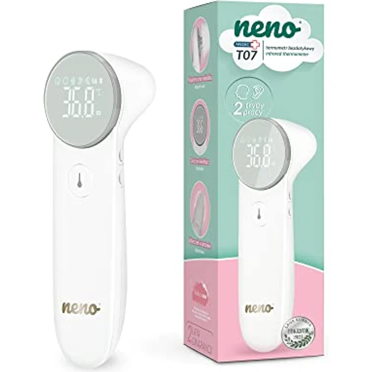 Neno Medic T07, Fieberthermometer für Ohr und Stirn, berührungslose Temperaturmessung, inklusive Tasche, präzise und hygienisch – Bild 3