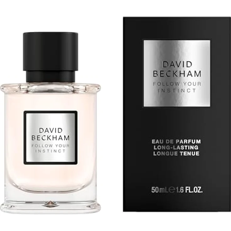 David Beckham Follow Your Instinct Eau de Parfum 50ml, Fougère-holziger Duft für Männer, schwarz/silber – Bild 2