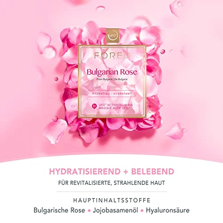 Foreo Gesichtspflege Intelligente Maskenbehandlung Ufo Mask Bulgarian Rose 6 x 1 Stk. – Bild 3