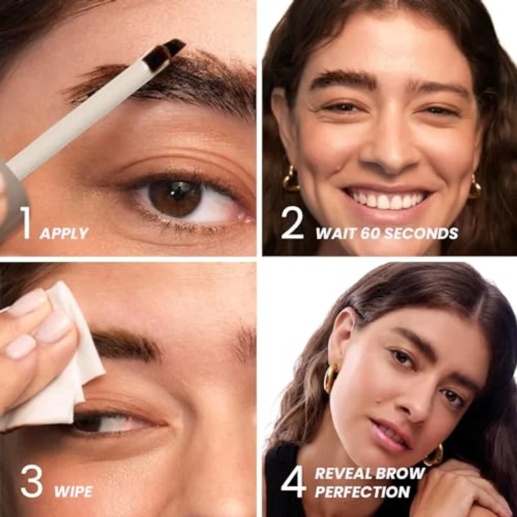 WONDERSKIN Wonder Blading Brow Stain & Go Masque, Langanhaltendes Augenbrauen-Gel, wasserfest, Farbton Brunette, 3,29 ml – Bild 4
