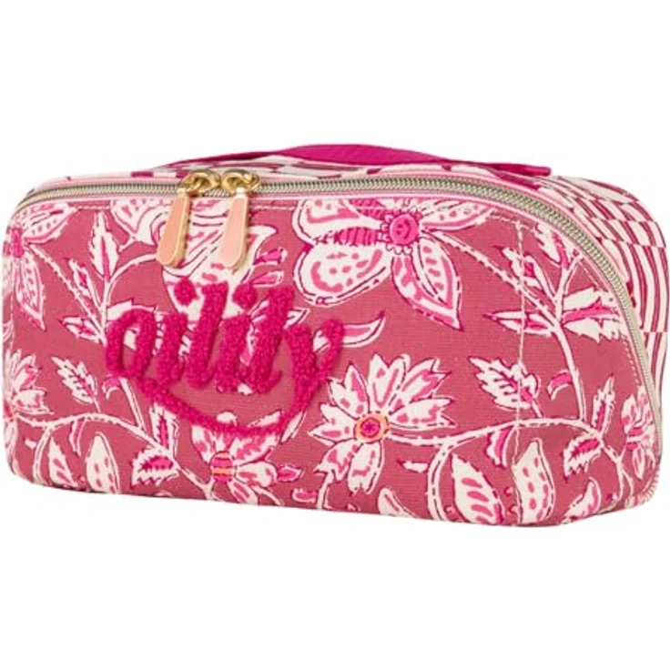 Oilily Kulturbeutel Cisse Cosmetic Bag, geräumig mit floralem Muster in Dusty Cedar, 24 x 11 x 12 cm – Bild 2