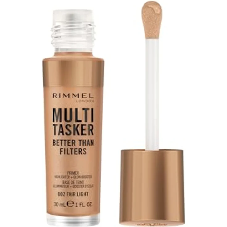 Rimmel Multi-Tasker Better Than Filters, aufhellender Make-up Primer zur Vereinheitlichung der Hauttöne, Farbton 002 Fair Light, 30 ml – Bild 1