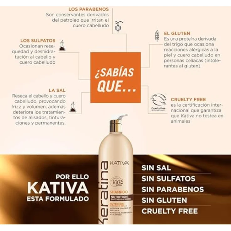 Kativa Keratin Shampoo 1000 ml – Bild 7
