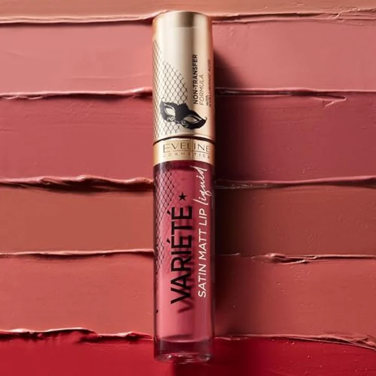 Eveline Cosmetics Variété, flüssiger Lippenstift mit mattem Finish, Farbton 02 Raspberry Cream, 4,5 ml – Bild 6