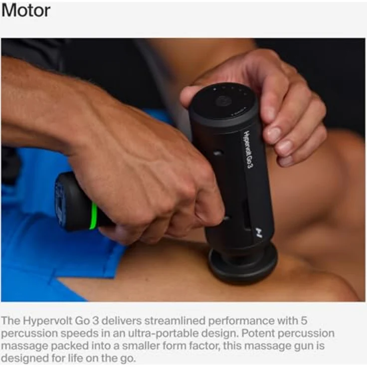 Hyperice Hypervolt Go 3, tragbares Massagegerät mit leistungsstarkem Motor und handlichem Design – Bild 3