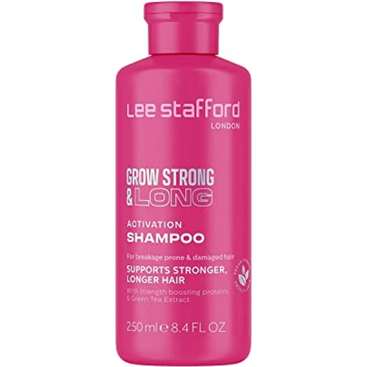 Lee Stafford Grow Strong & Long Haarshampoo, 250 ml, für Haarwachstum und Stärkung der Wurzeln, vegan – Bild 1