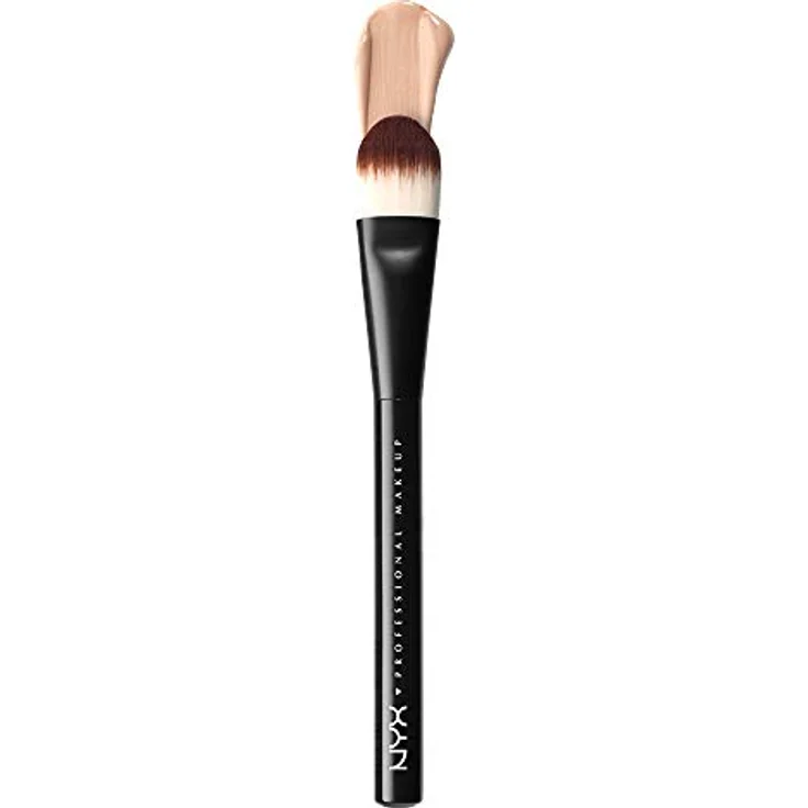 NYX Professional Makeup Pro Brush Flat Foundation 07 - Make-up Pinsel für flüssige und cremige Foundations, angeschrägte Bürste – Bild 4