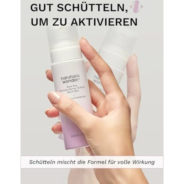 Haruharu Wonder Black Rice Probiotics Barrier NAD+ Serum Mist, erneuernde Gesichtscreme im Spray, 80 ml, feuchtigkeitsspendend und hautbarrierestärkend – Bild 5