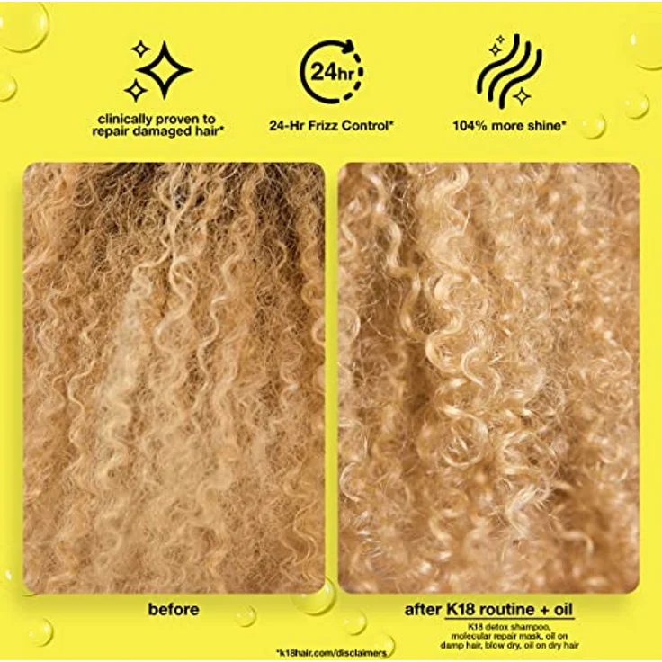Generisch K18 Molecular Repair Hair Oil - Schwereloses Öl stärkt, repariert Schäden, reduziert Frizz, verbessert den Glanz für alle Haartypen - 30 ml, 0.15 pounds – Bild 2