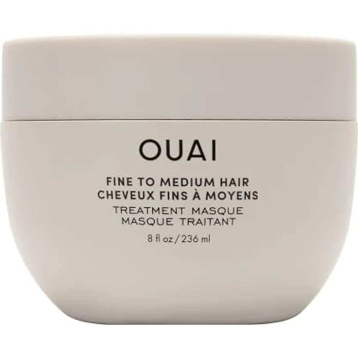 OUAI Behandlungsmaske Reparieren und Wiederherstellen des Haares mit der tief feuchtigkeitsspendenden Haarmaske Hinterlässt ein weiches, glattes und starkes Haar, frei von Parabenen und Phthalaten (237 ml) (fein/mittel) – Bild 1