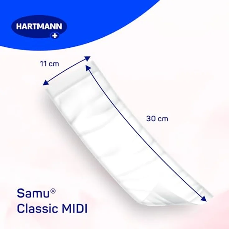 Samu Classic Midi, Wöchnerinnen-Vorlagen Wochenbettbinden, 4x56 Stück, hochabsorbierend, hautfreundlich, geräuscharm – Bild 5