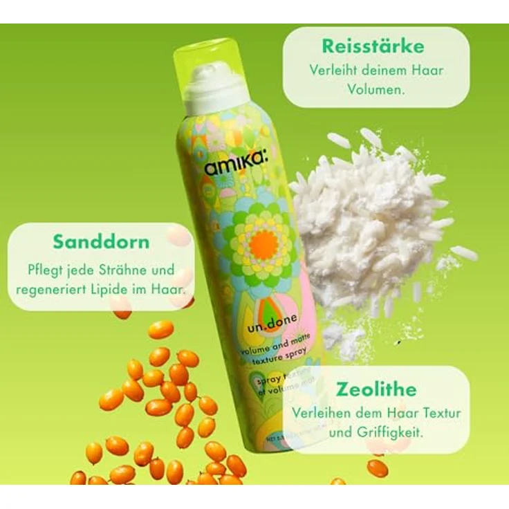 Amika UnDone Volume Matte Texture Spray, leichtes Finishing-Spray für voluminöse Haartextur, 209 ml – Bild 4