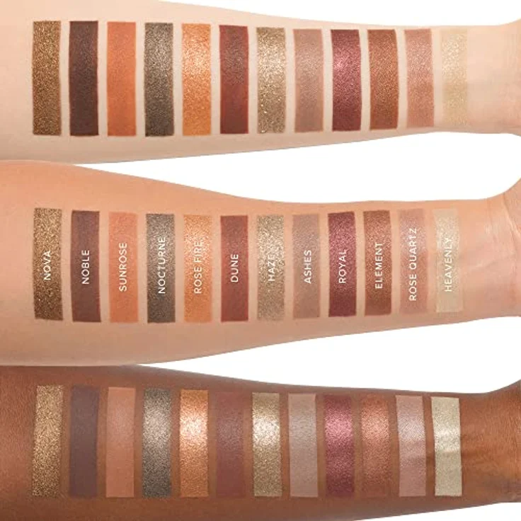 Anastasia Beverly Hills Rose Metals Palette, Lidschattenpalette mit 12 intensiven Metallic-Farben, 12x1,15 g – Bild 5