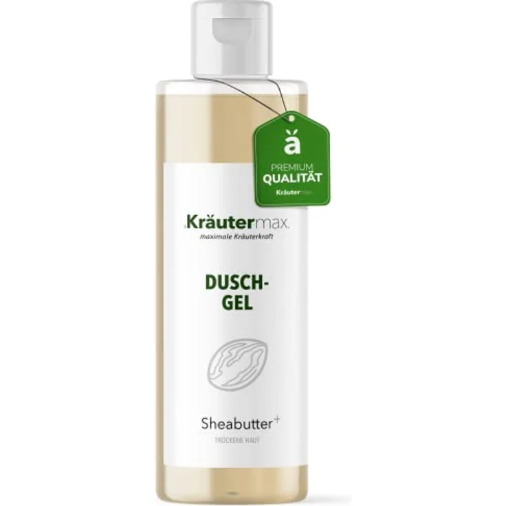 Kräutermax. Sheabutter Duschgel Naturkosmetik für Haare und Haut Natürlich, 250 ml – Bild 1