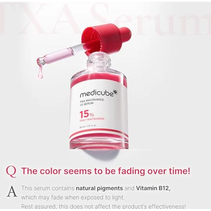 Medicube TXA Niacinamide 15 Serum 30 ml, Gesichtsserum mit 15% Wirkstoffkomplex, vegan, parfümfrei für strahlend ebenmäßige Haut – Bild 6