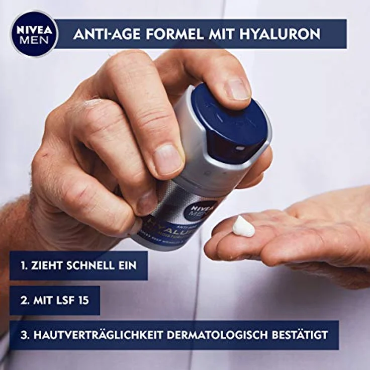 Nivea Men Anti Age Hyaluron Augencreme für Herren 15 ml – Bild 7